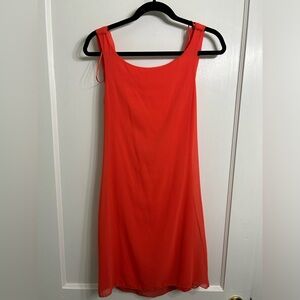 NWT Naf Naf  XS Coral chiffon dress